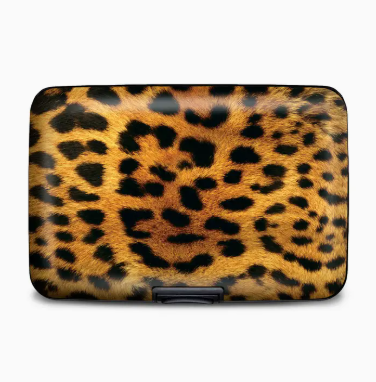 Leopard Print Armored Wallet RFID Protection