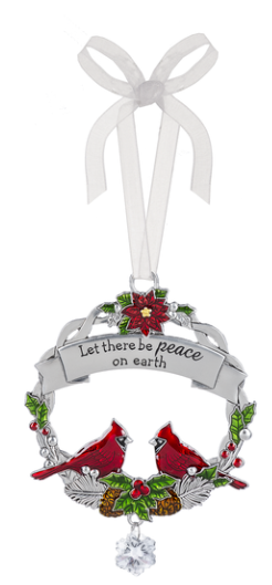 Let There Be Peace Cardinal Ornament