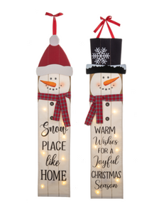 Light Up Snowman Banner