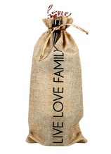 Load image into Gallery viewer, Live Love Family 13.5&quot; Wine Bag
