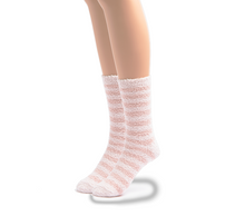 Load image into Gallery viewer, Lounge Fuzzy Socks in Blush or Oatmeal
