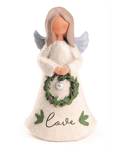 Love Angel with Wreath Figurine