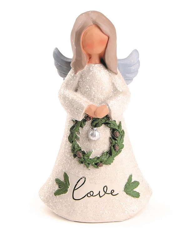 Love Angel with Wreath Figurine