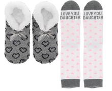 Load image into Gallery viewer, Love You Daughter Slipper Sock Gift Set
