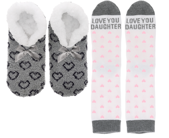 Love You Daughter Slipper Sock Gift Set