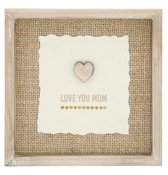 Love You Mom Plaque