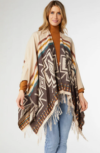 Luzia Aztek Wrap/Shawl with Fringe