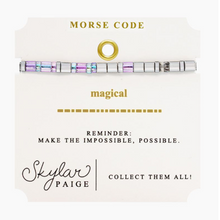 Load image into Gallery viewer, Magical Tila Morse Code Bracelet
