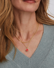 Load image into Gallery viewer, Kendra Scott Mallory Rose Multi Strand Necklace Red Mother of Pearl Gold
