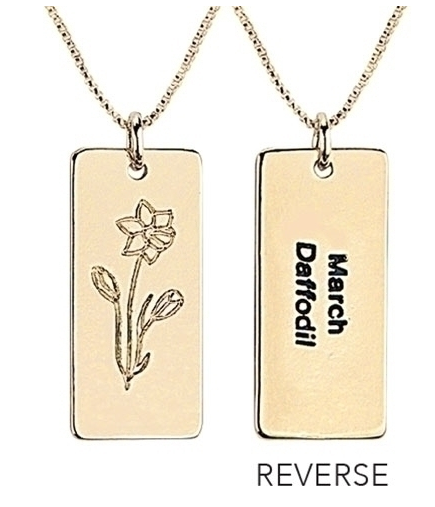 March Birth Flower Necklace