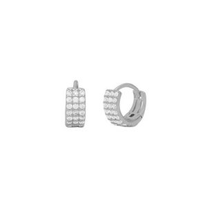 Marjorie Silver Huggie Earrings