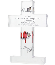 Load image into Gallery viewer, Memory Cross Cardinal Plaque
