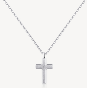 Men's Stainless Steel Cross Pendant Necklace by Brosway