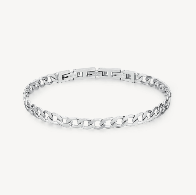 Men's Stainless Steel Curb Chain Bracelet by Brosway