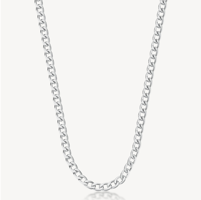 Men's Stainless Steel Curb Chain Necklace by Brosway