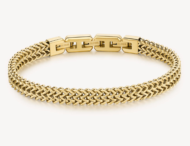 Men's Stainless Steel Gold Bracelet by Brosway