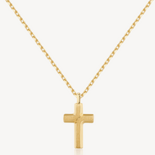 Load image into Gallery viewer, Men&#39;s Stainless Steel Gold Cross Pendant Necklace by Brosway
