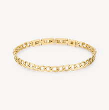 Load image into Gallery viewer, Men&#39;s Stainless Steel Gold Curb Chain Bracelet by Brosway
