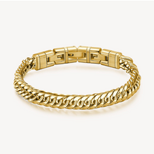 Load image into Gallery viewer, Men&#39;s Stainless Steel Gold Groumette Chain Bracelet by Brosway
