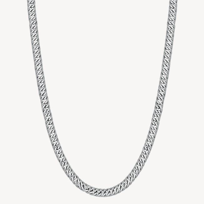 Men's Stainless Steel Groumette Chain Necklace by Brosway