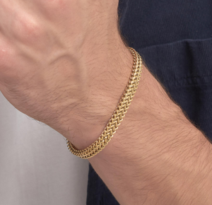 Men's Stainless Steel Gold Bracelet by Brosway