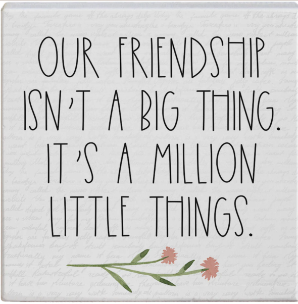 Million Little Things Friendship Sign