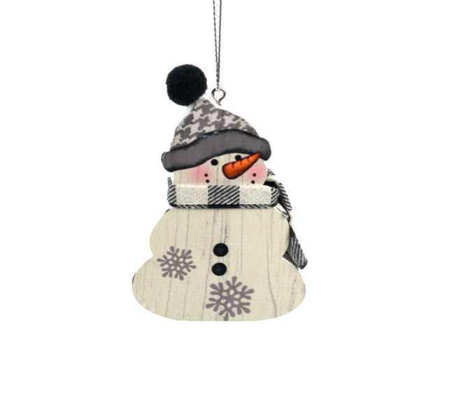 Mini Wooden Snowmen Ornaments