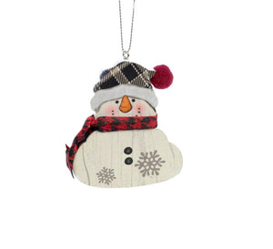 Mini Wooden Snowmen Ornaments