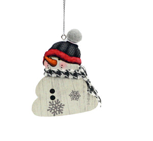 Mini Wooden Snowmen Ornaments