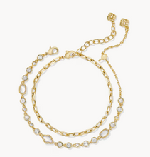 Load image into Gallery viewer, Mini Elisa and Abbie Gold Set of 2 Delicate Chain Bracelets
