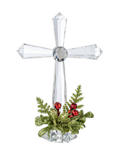 Load image into Gallery viewer, Mistletoe Cross Standing Ornament
