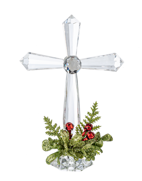 Mistletoe Cross Standing Ornament