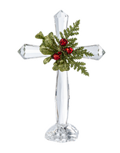 Load image into Gallery viewer, Mistletoe Cross Standing Ornament
