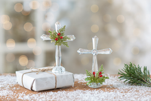 Load image into Gallery viewer, Mistletoe Cross Standing Ornament
