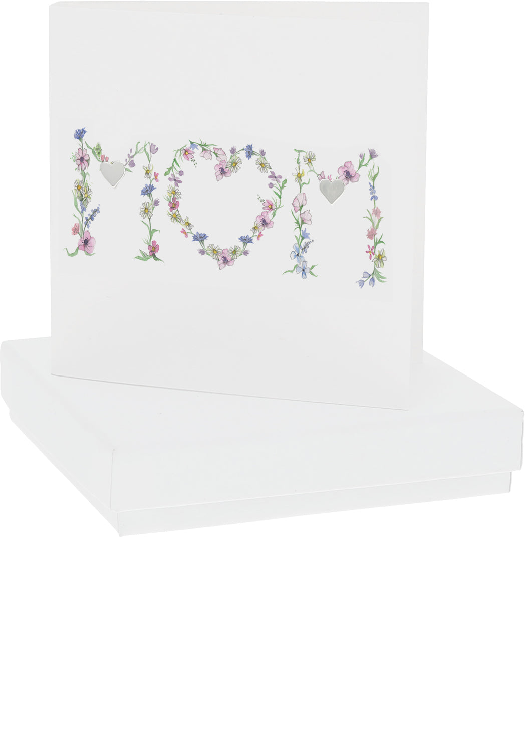 Mom Gift Card with Sterling Silver Earrings