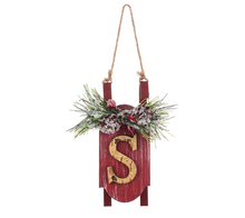 Load image into Gallery viewer, Monogram Sled Ornaments
