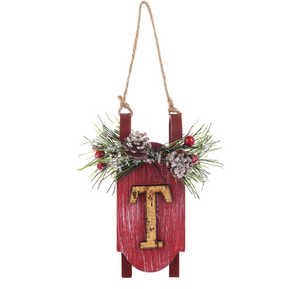 Monogram Sled Ornaments