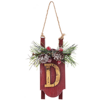 Load image into Gallery viewer, Monogram Sled Ornaments
