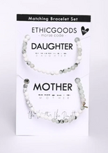 Load image into Gallery viewer, Mother &amp; Daughter Jasper &amp; Howlite Morse Code Matching Set Bracelets
