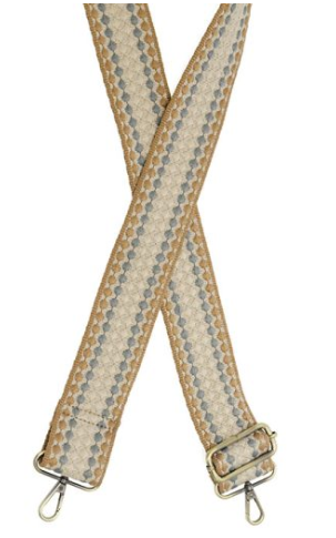 Neutral Dotted Stripe Guitar/Purse Strap