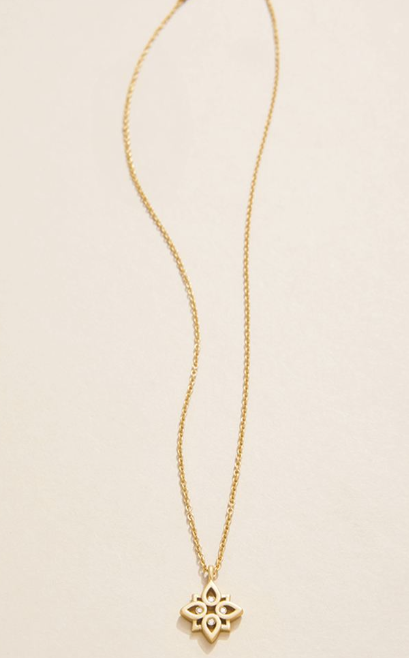 Never Give Up Lotus Gold Necklace - Sea La Vie
