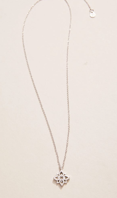 Never Give Up Silver Lotus Necklace - Sea La Vie