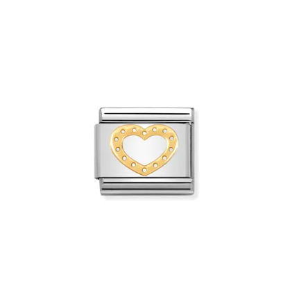 Nomination Composable Gold Heart with Dots