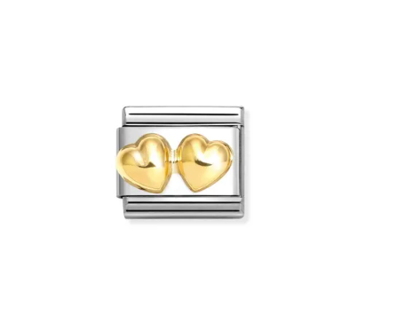 Nomination Composable Double Rounded Hearts