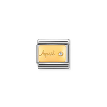 Load image into Gallery viewer, Nomination Composable Link April with Birthstone
