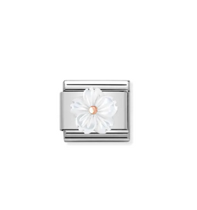 Nomination Composable Link Flower White Mother of Pearl