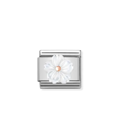 Nomination Composable Link Flower White Mother of Pearl