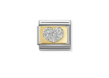 Load image into Gallery viewer, Nomination Composable Link Glitter Heart on Gold
