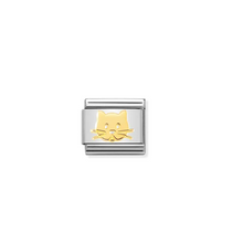 Load image into Gallery viewer, Nomination Composable Link Gold Cat Face
