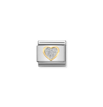 Load image into Gallery viewer, Nomination Composable Link Gold Glitter Heart
